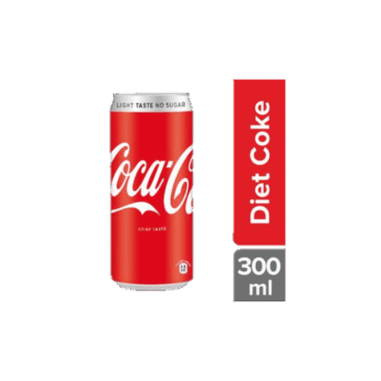 Coca Cola Soft Drink - Diet Coke, Low-Calorie, 300 ml Can
