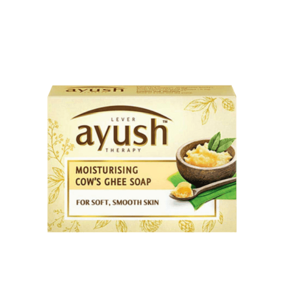 newproject_1_original-112-1.png Lever Ayush Moisturizer Cow Ghee Soap - Image 1