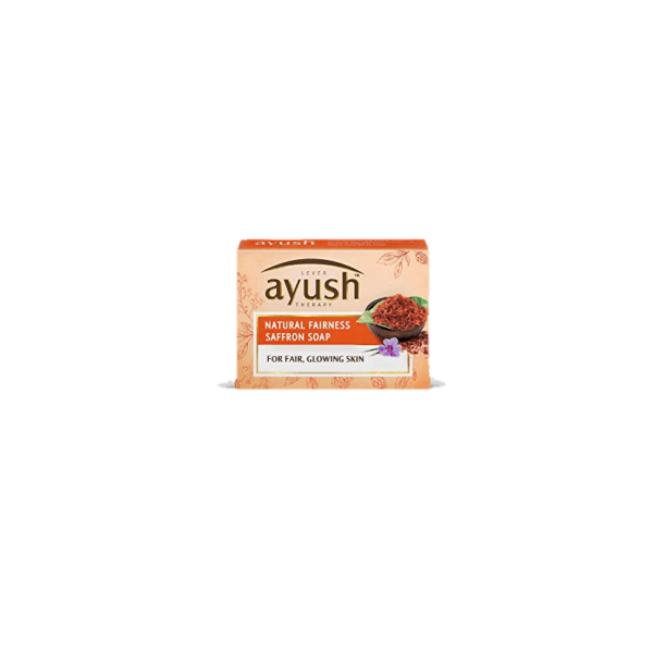 newproject_1_original-65-1-1.png Lever Ayush - Natural Fairness Saffron Soap 100g - Image 1