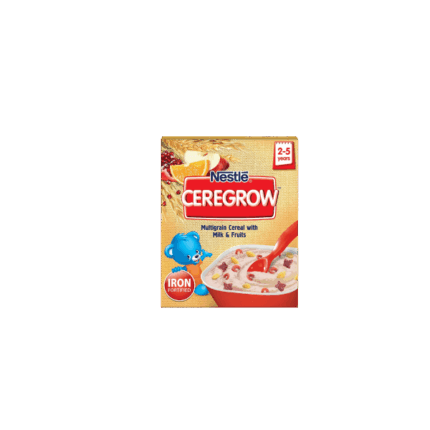 Nestle - Ceregrow - Multigrain Cereal With Milk & Fruits, From 2-5 Years, 300g 