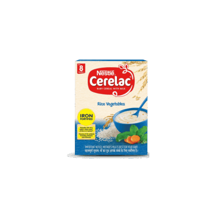 Nestle - Cerelac Fortified Baby Cereal - With Milk, Rice & Vegetables, From 8 Months, 300g