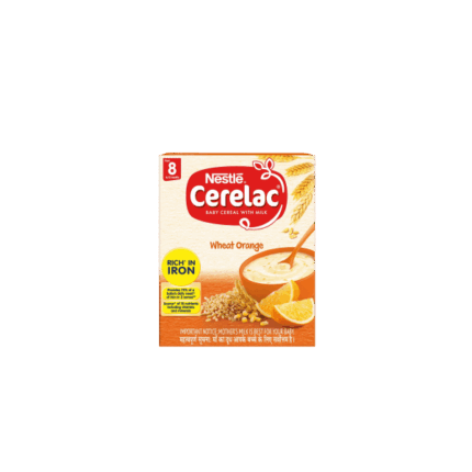 Nestle - Cerelac Fortified Baby Cereal With Milk, Wheat Orange - From 8 Months, 300g