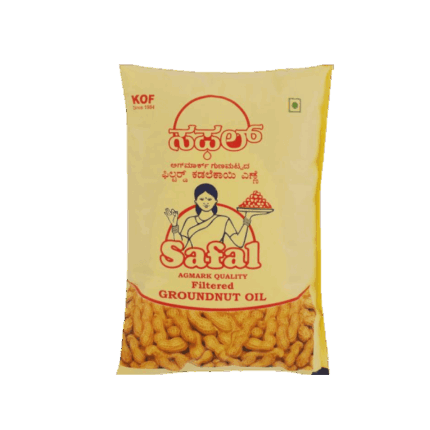 Safal - Filtered Groundnut Oil 1Ltr Pouch
