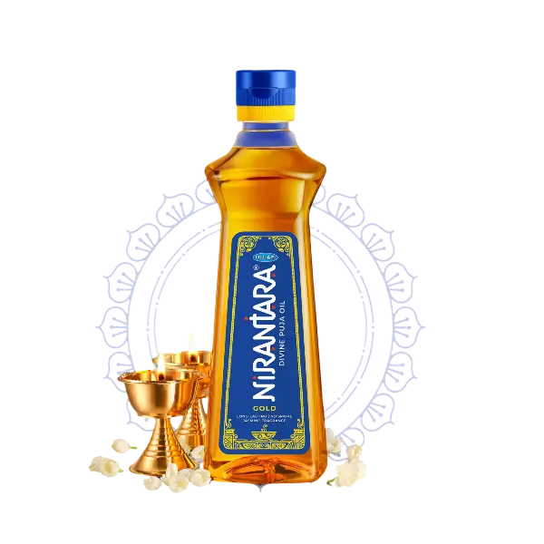 ULLAS Nirantara Gold Divin Puja Oil 1Ltr For Puja Only